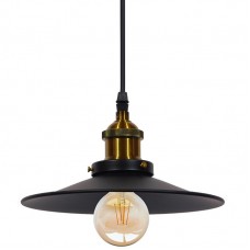 Φωτιστικό Κρεμαστό Μονόφωτο Φ22cm E27 230V Μαύρο 955DAMON1P/BL